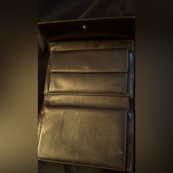 SOLD Authentic FENDI Zucca Trifold Zip Wallet Brown Canvas/Leather Made Italy - Picture 4 of 13